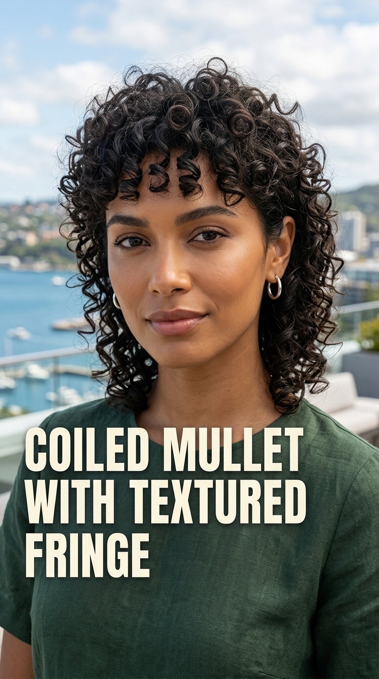 Coiled Mullet with Textured Fringe