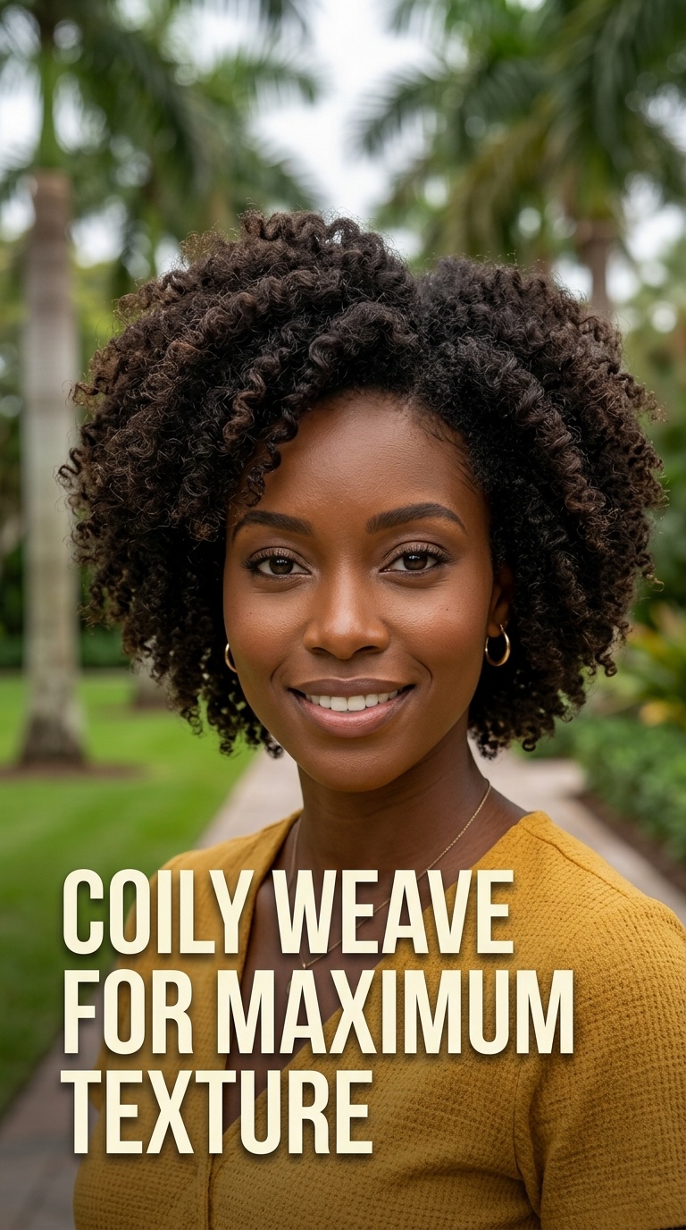 Coily Weave for Maximum Texture