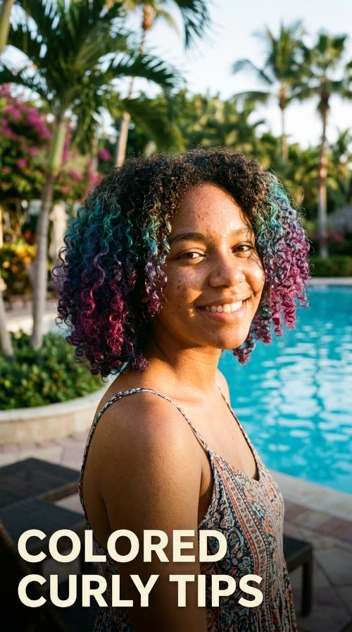 Colored Curly Tips
