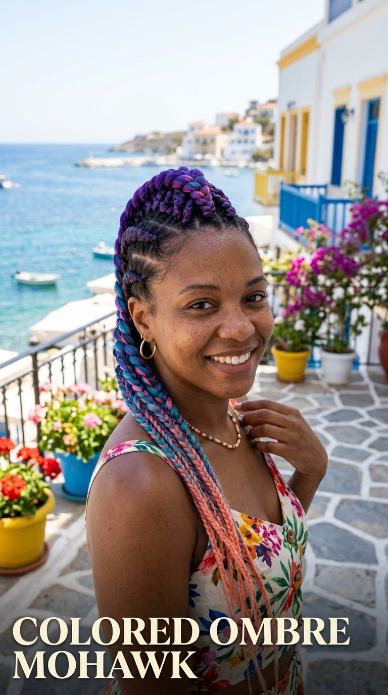 Colored Ombre Mohawk