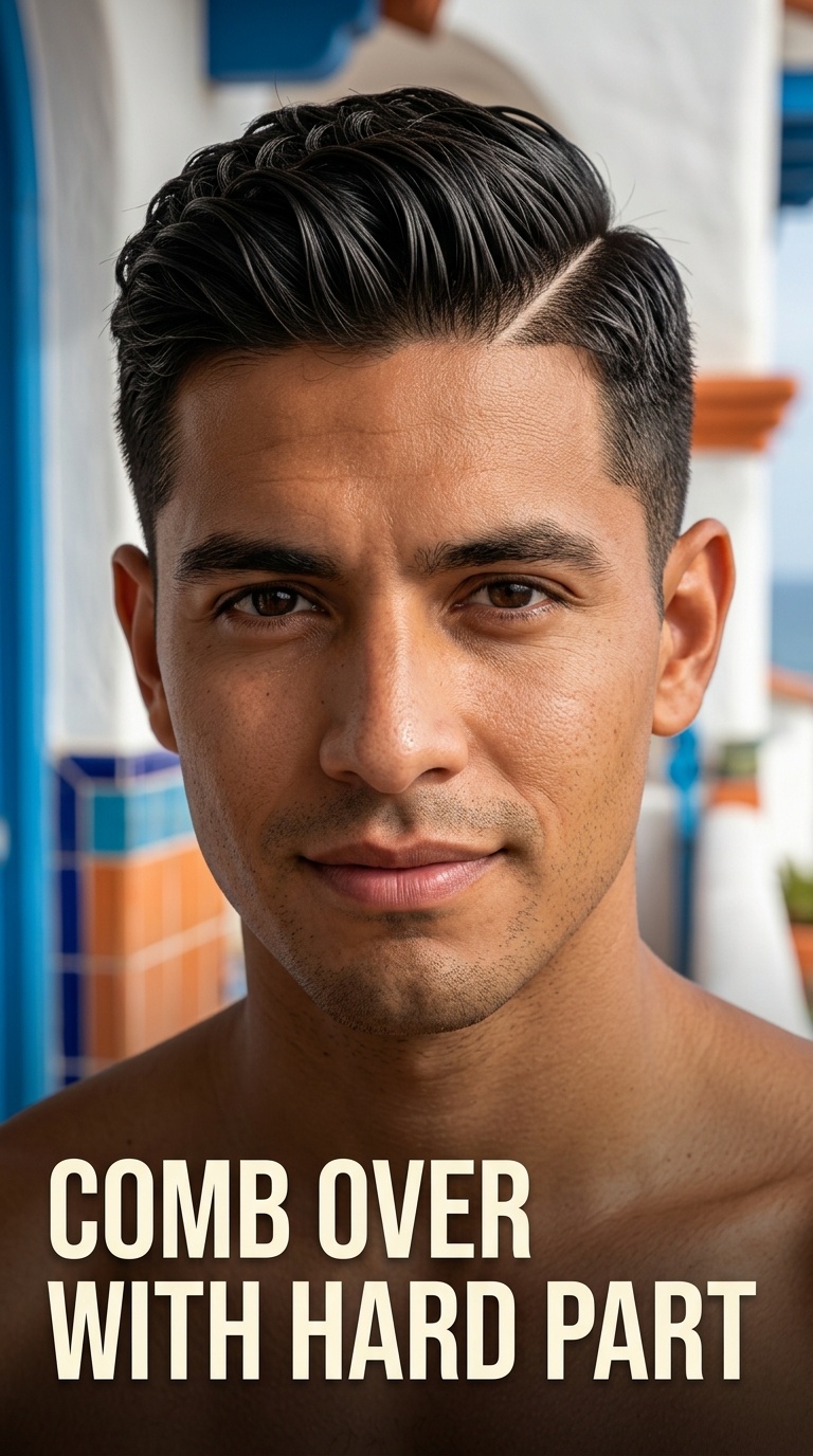 Comb Over with Hard Part