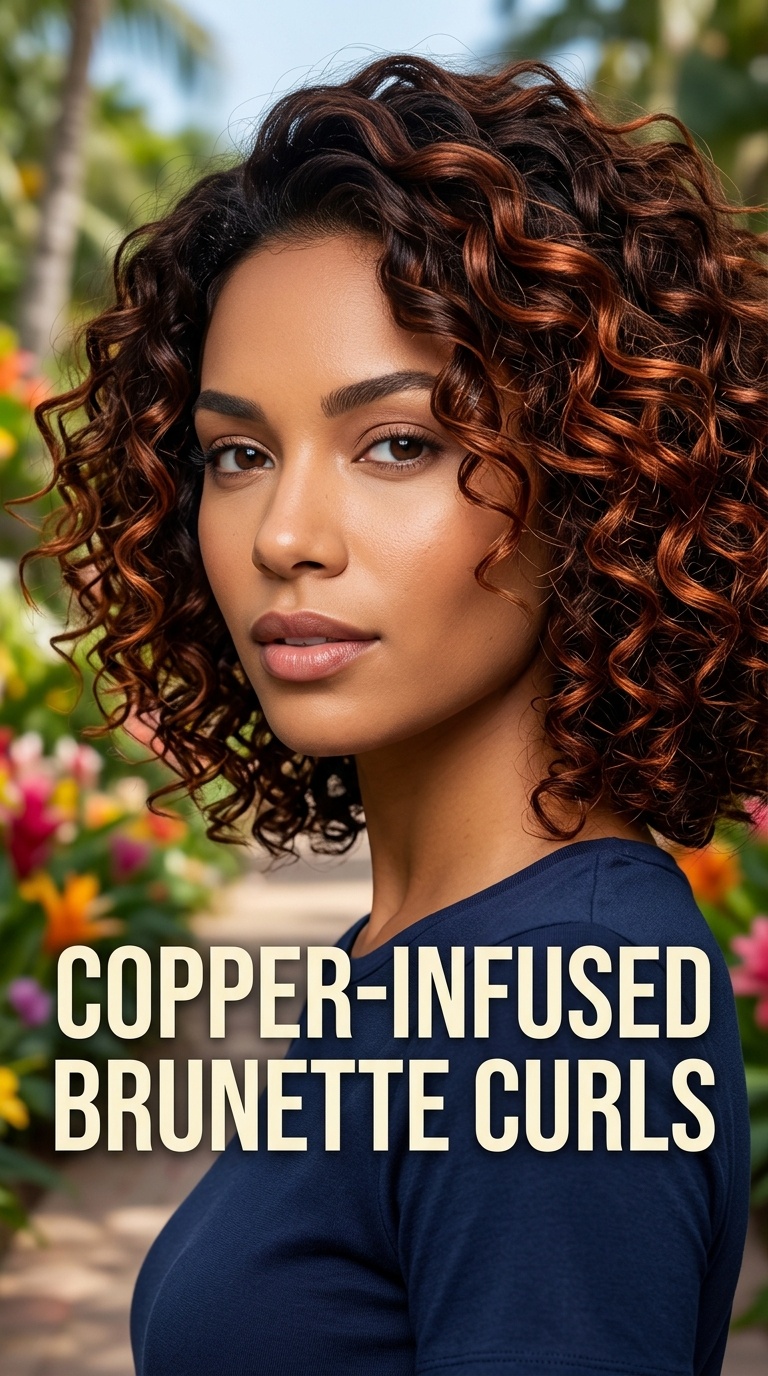Copper-Infused Brunette Curls