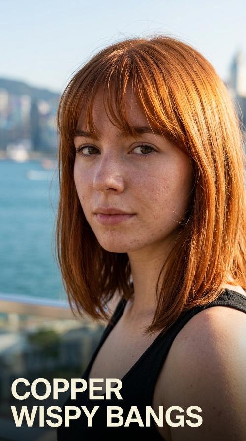 Copper Wispy Bangs