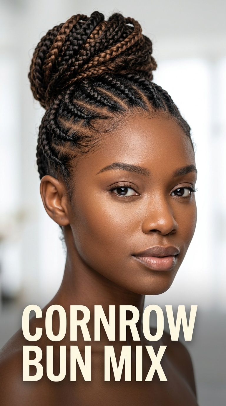 Cornrow Bun Mix
