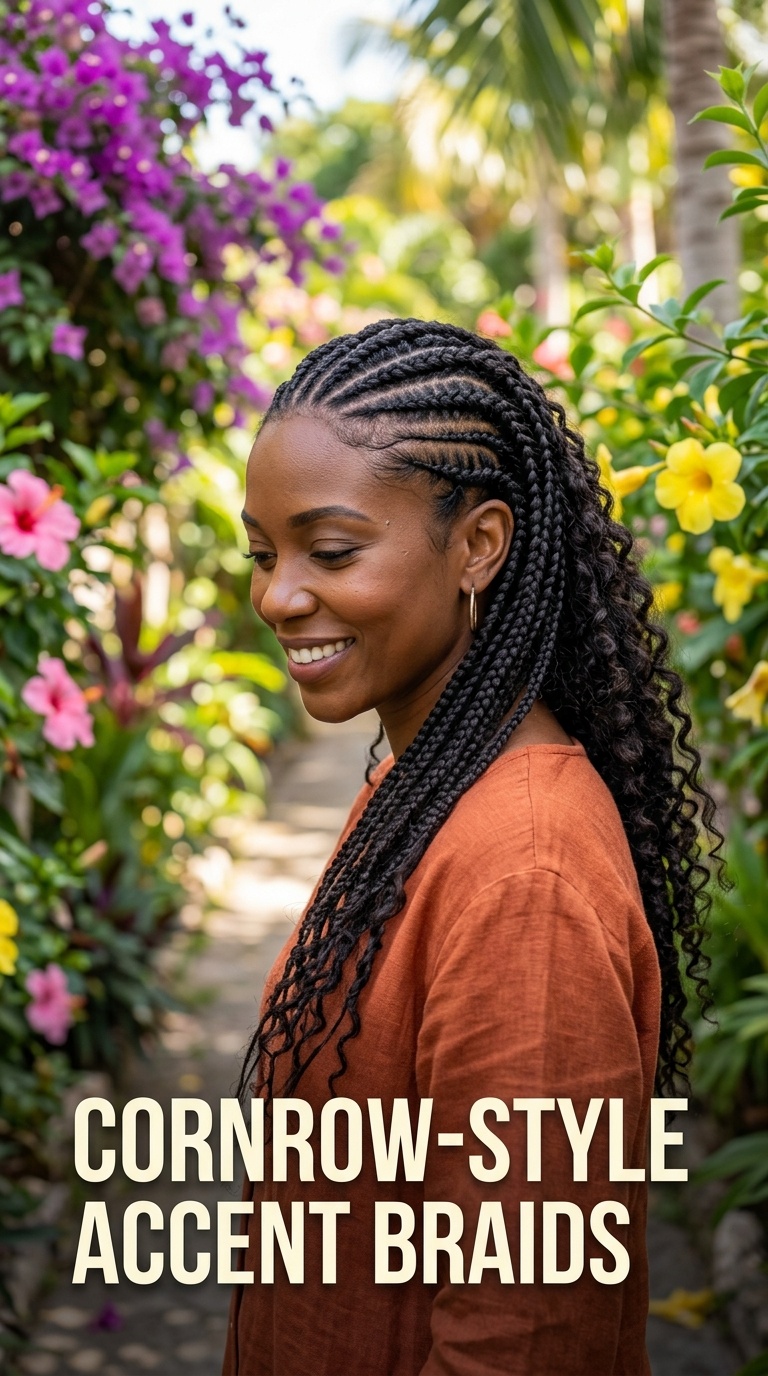 Cornrow-Style Accent Braids