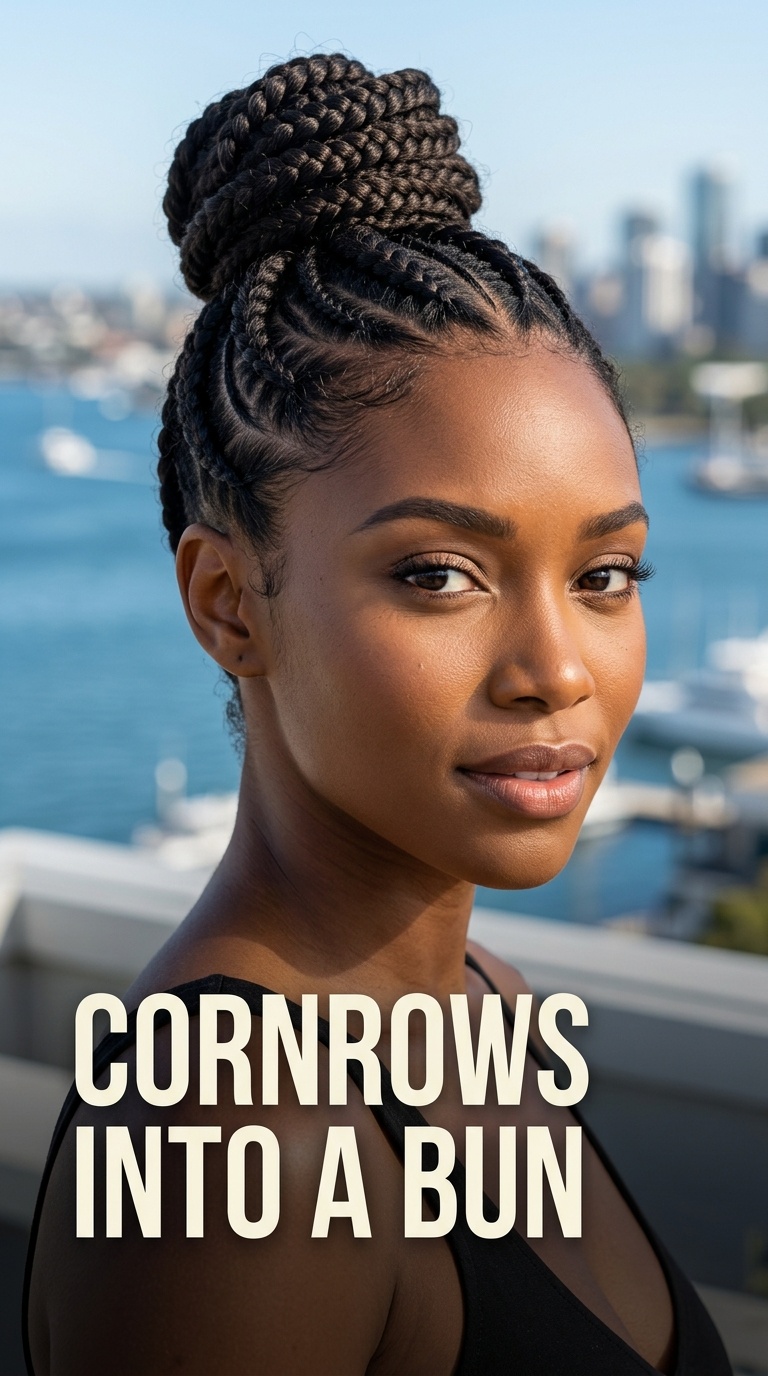 Cornrows into a Bun