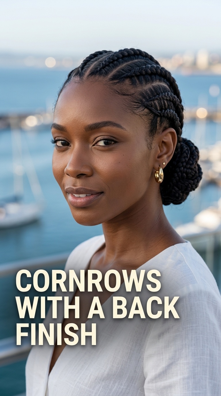 Cornrows with a Back Finish