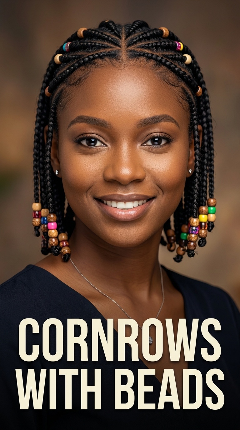 Cornrows with Beads