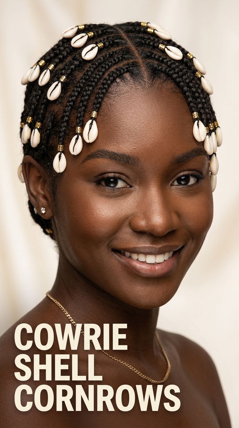Cowrie Shell Cornrows