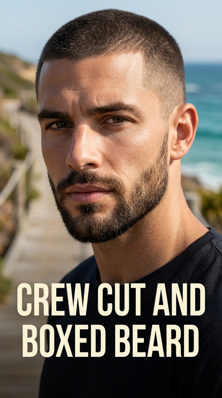Crew Cut and Boxed Beard