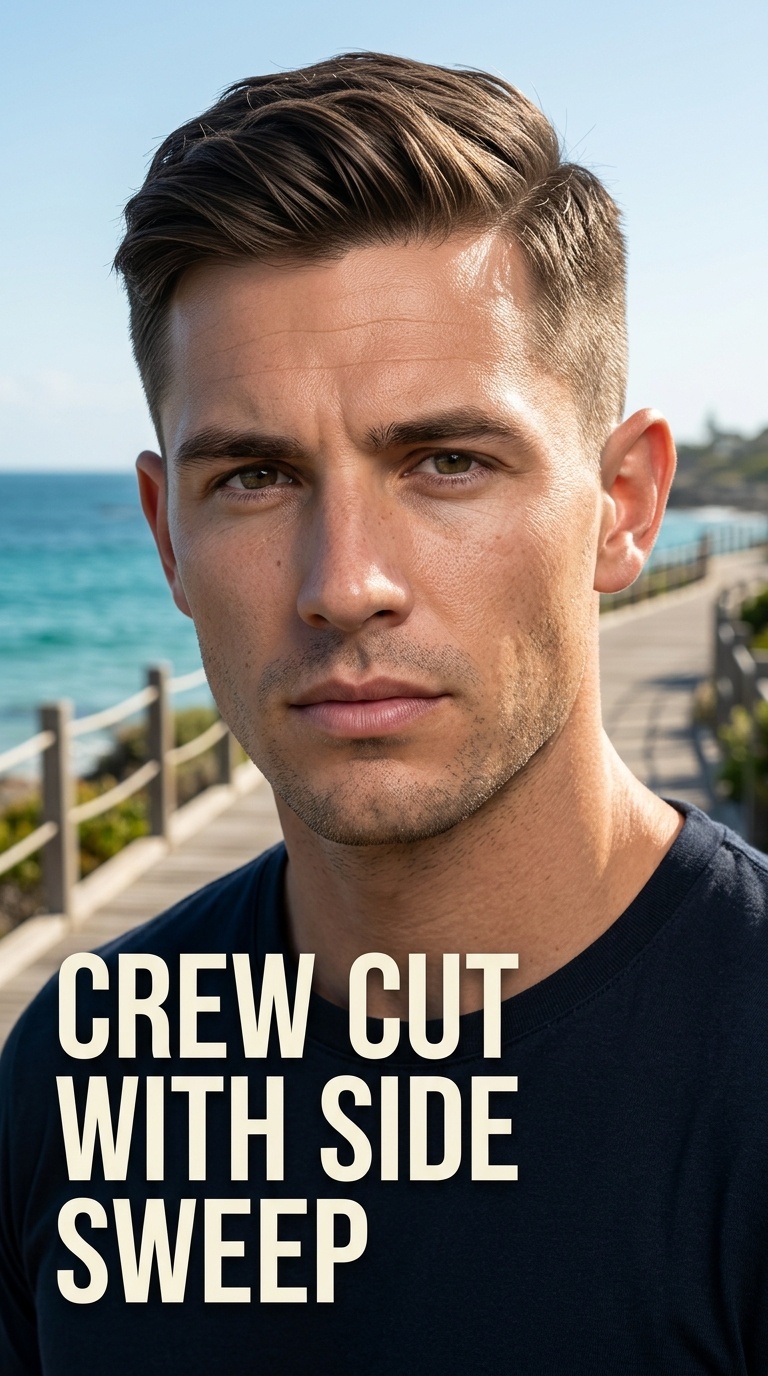 Crew Cut with Side Sweep