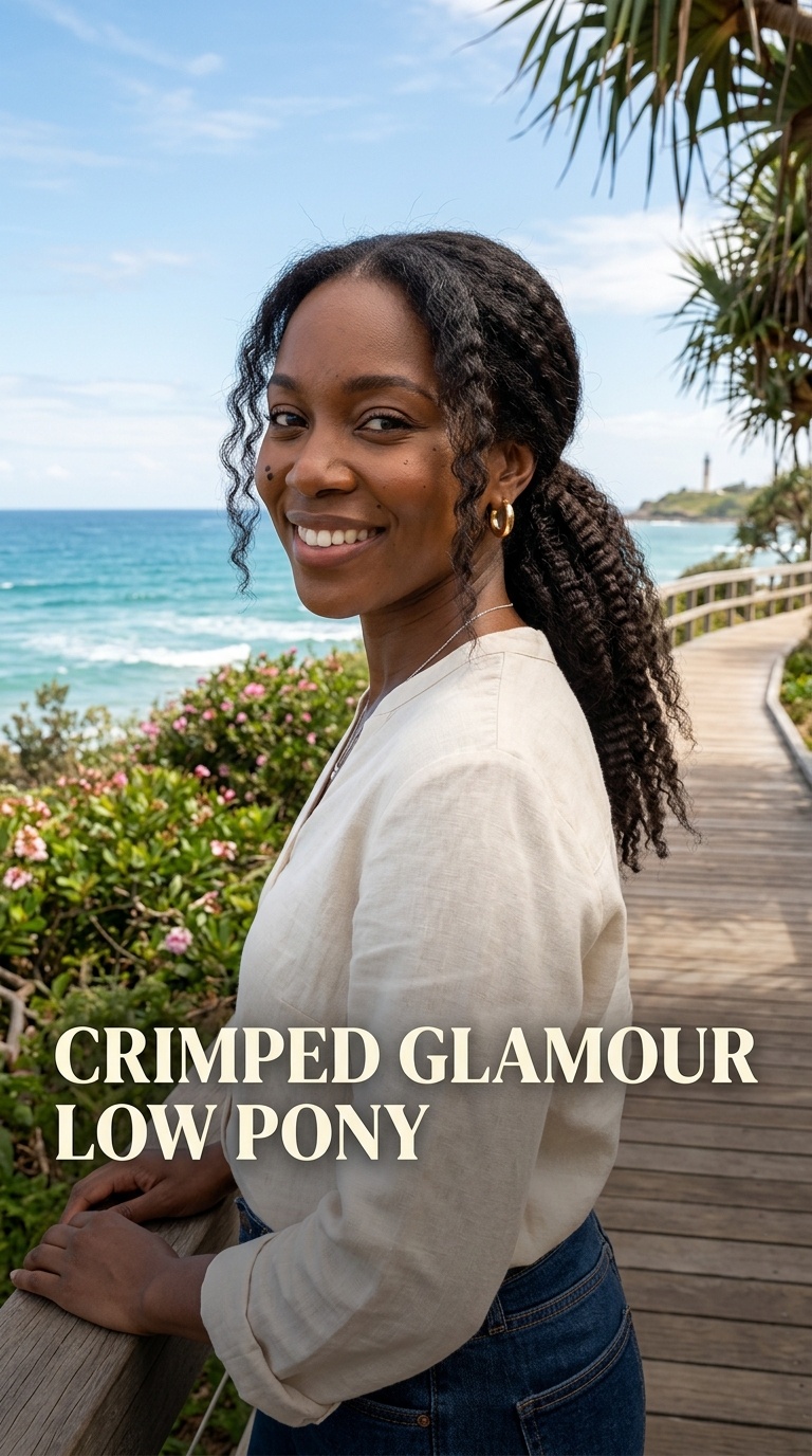 Crimped Glamour Low Pony