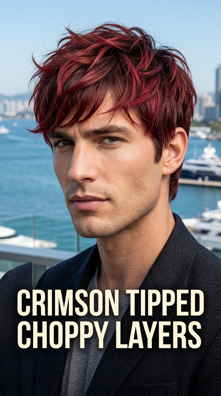 Crimson Tipped Choppy Layers
