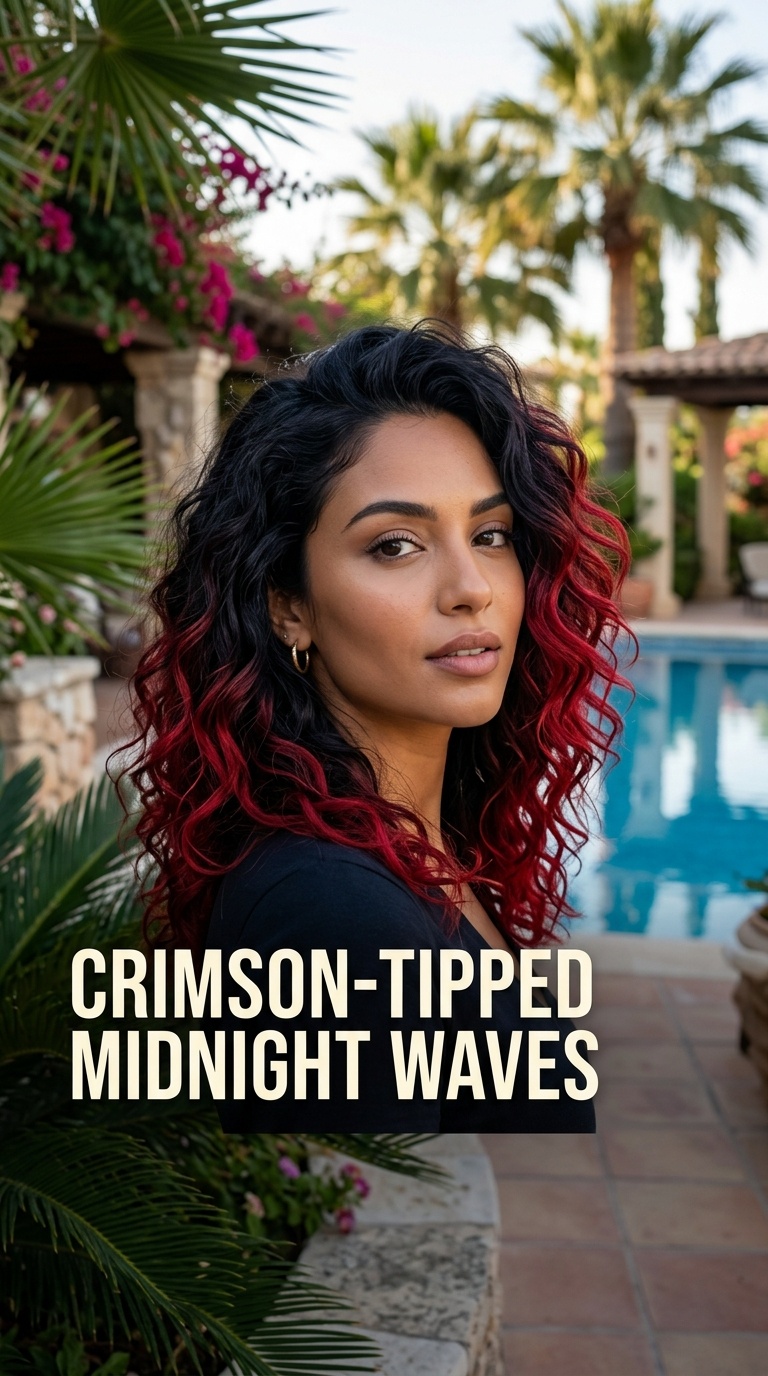 Crimson-Tipped Midnight Waves