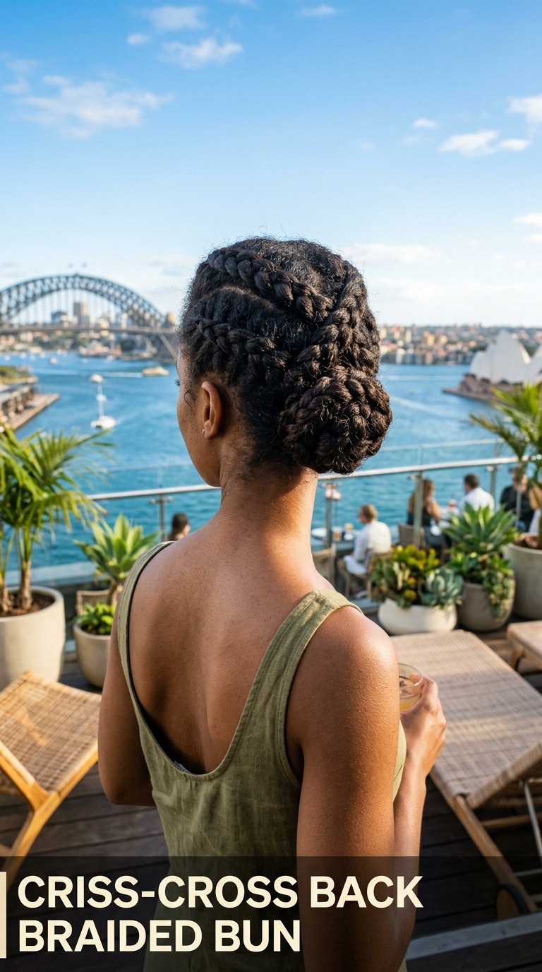 Criss-Cross Back Braided Bun