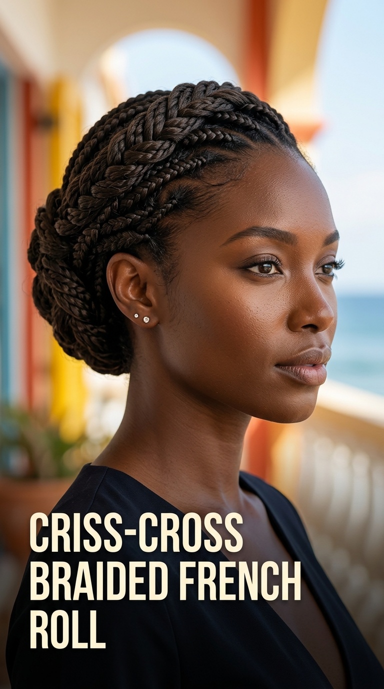 Criss-Cross Braided French Roll
