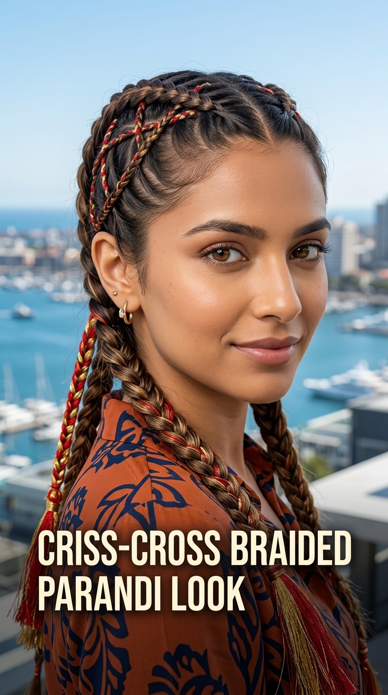 Criss-Cross Braided Parandi Look