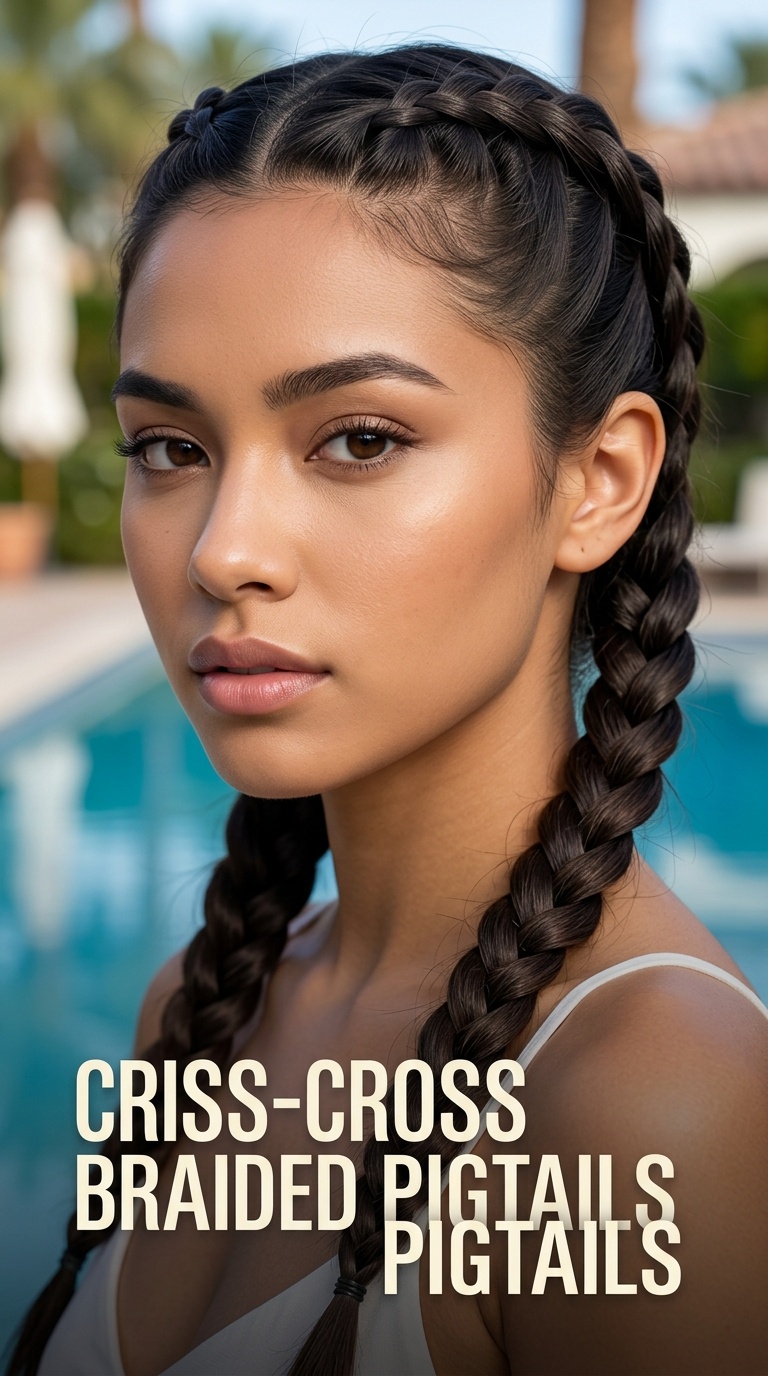 Criss-Cross Braided Pigtails
