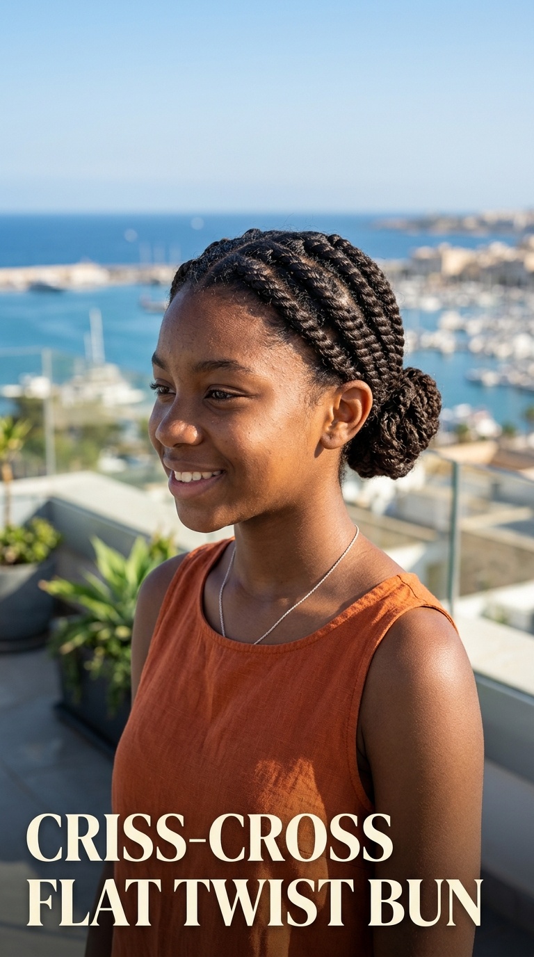 Criss-Cross Flat Twist Bun