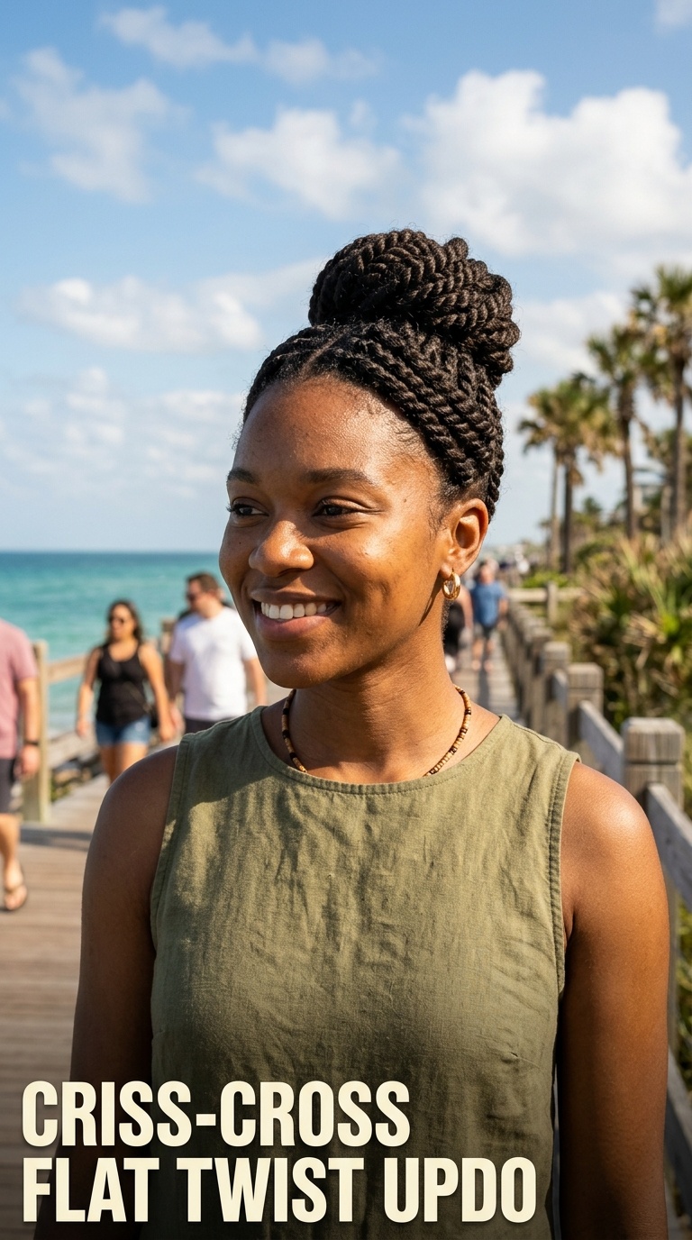 Criss-Cross Flat Twist Updo