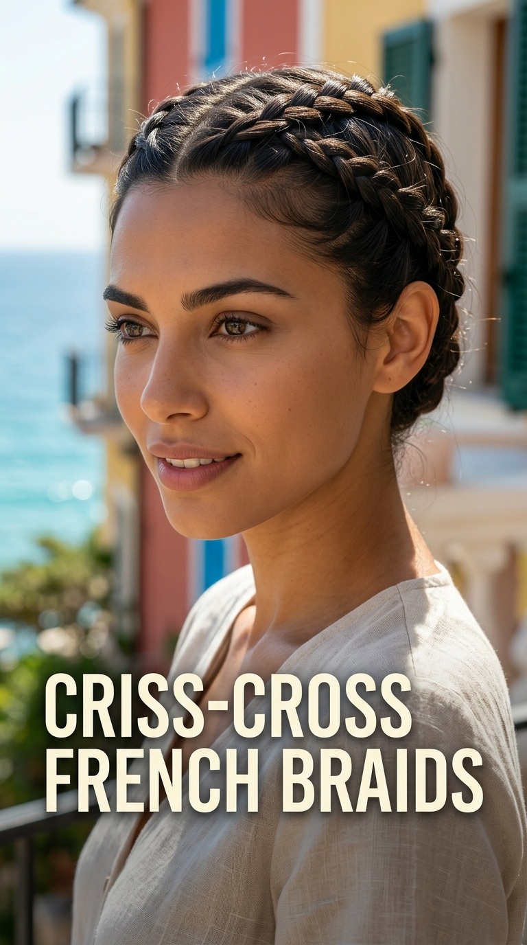 Criss-Cross French Braids
