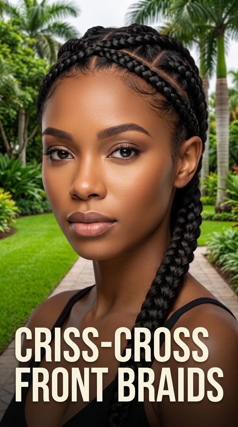 Criss-Cross Front Braids