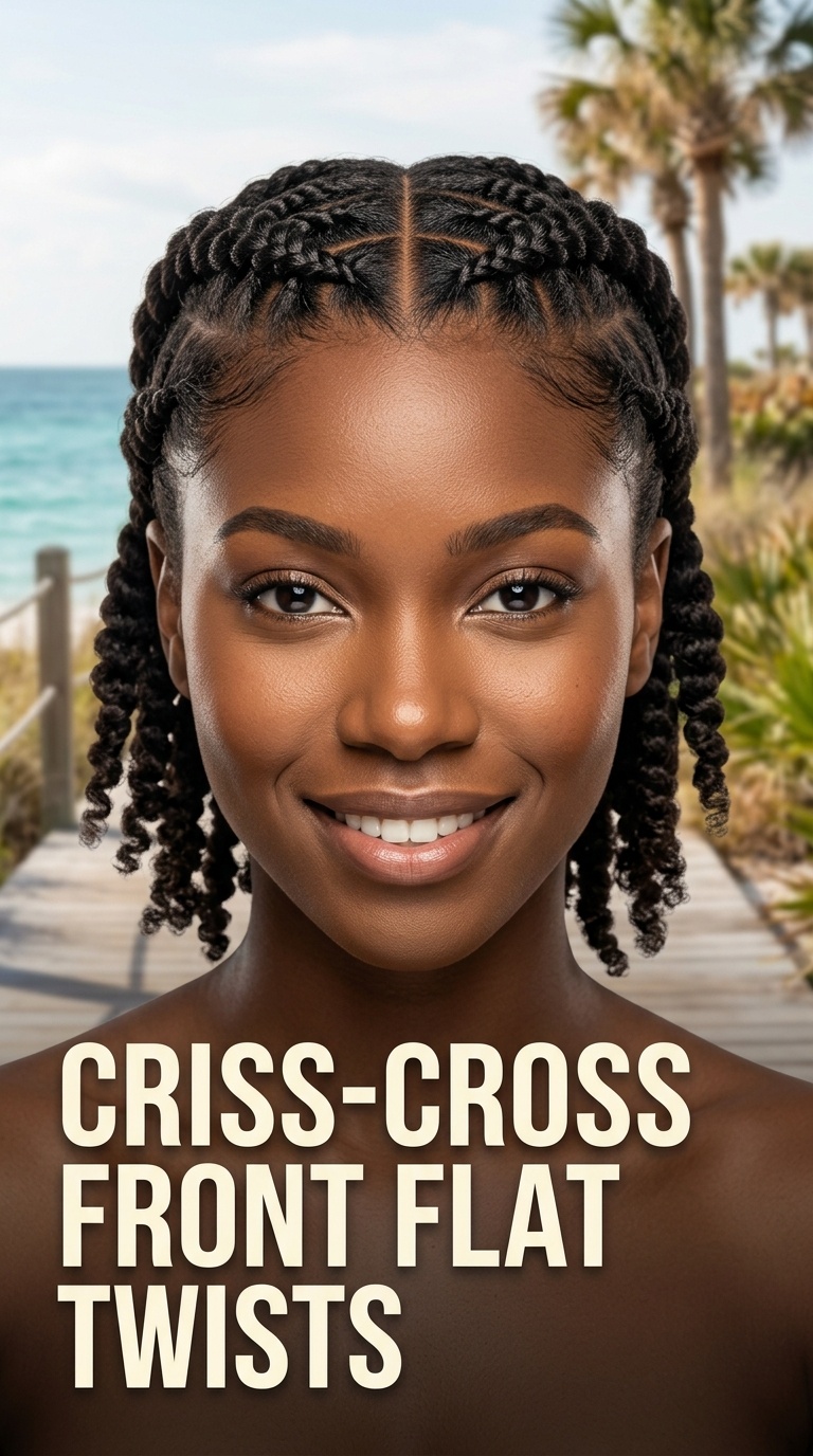 Criss-Cross Front Flat Twists