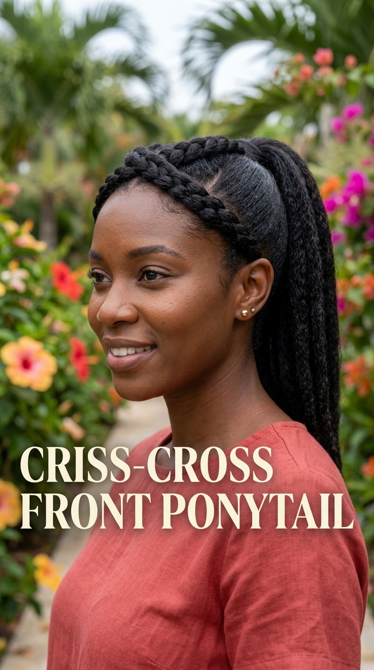 Criss-Cross Front Ponytail