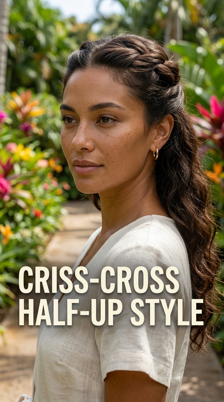 Criss-Cross Half-Up Style
