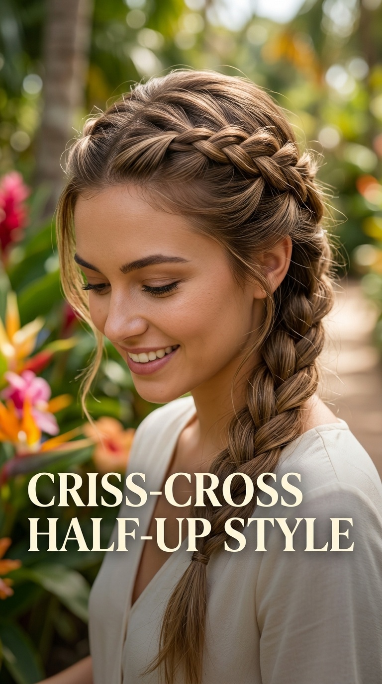 Criss-Cross Half-Up Style