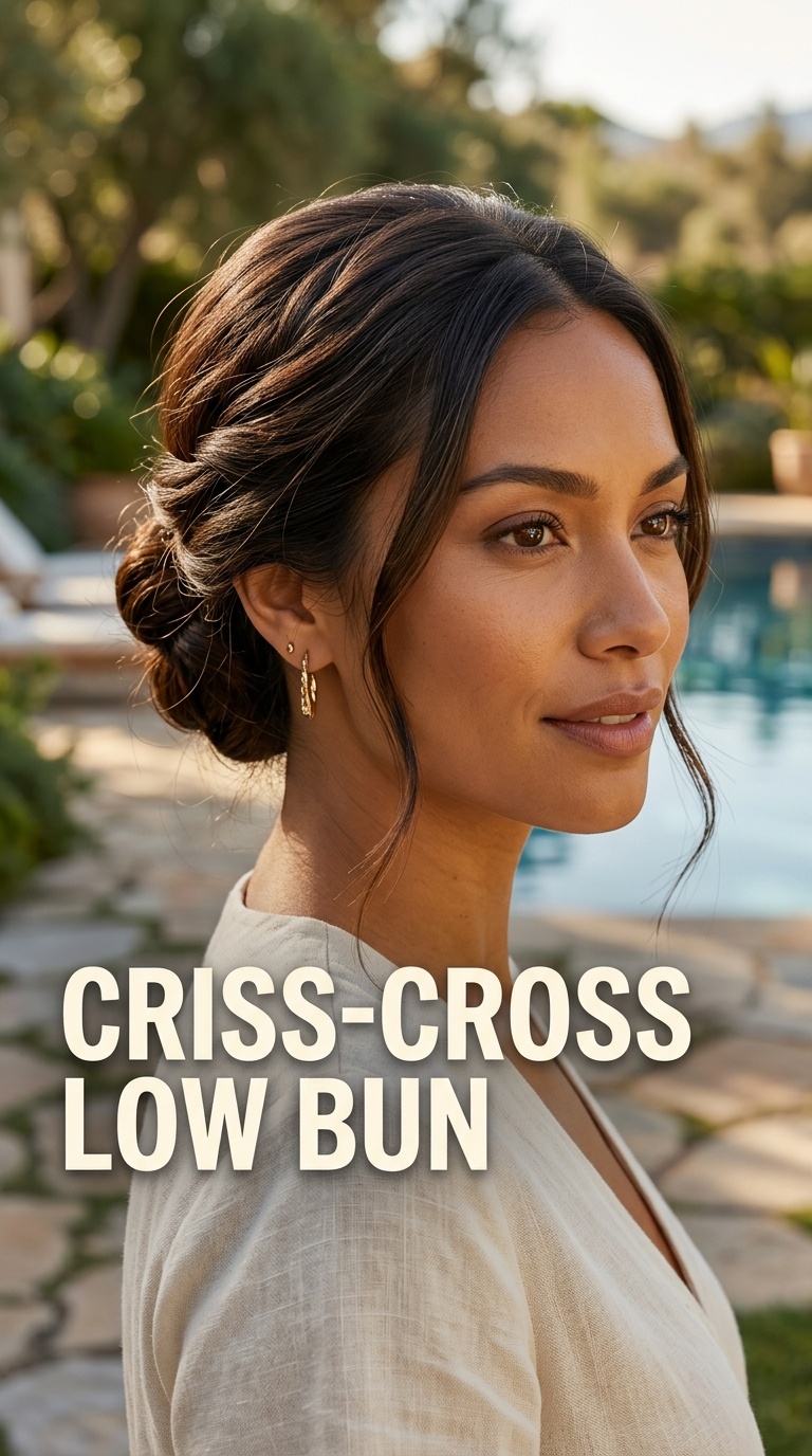 Criss-Cross Low Bun