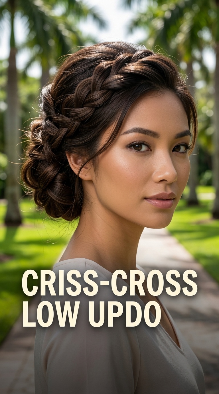 Criss-Cross Low Updo