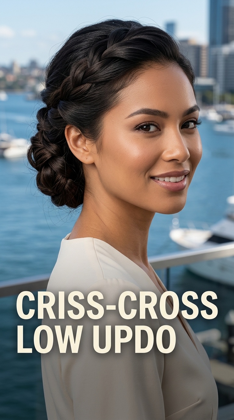 Criss-Cross Low Updo