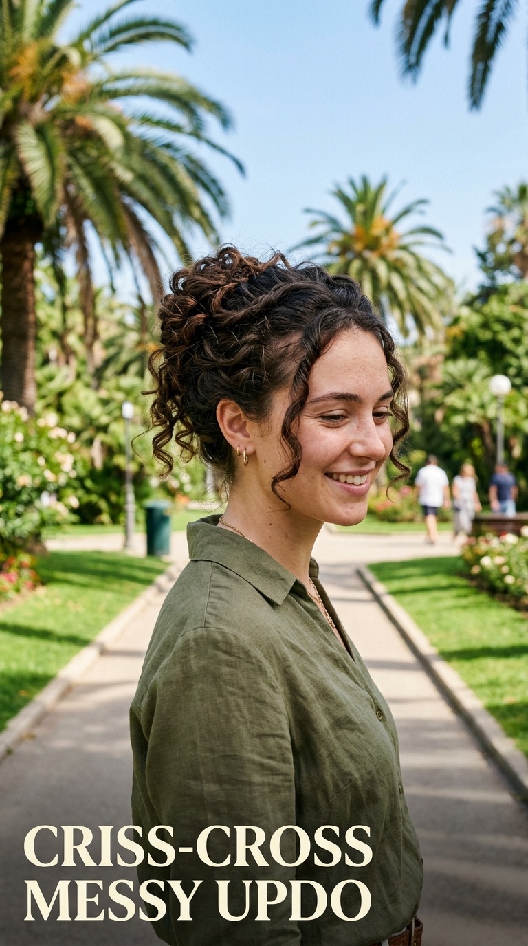 Criss-Cross Messy Updo