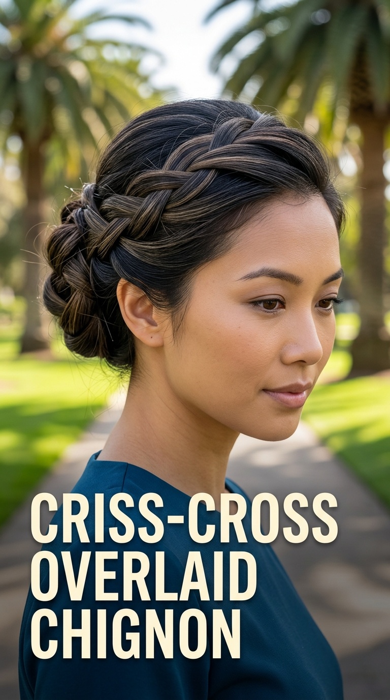 Criss-Cross Overlaid Chignon