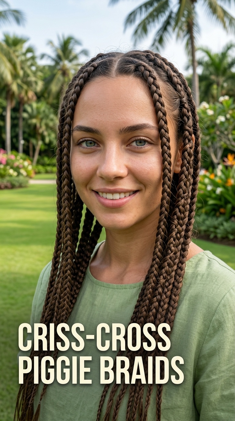Criss-Cross Piggie Braids