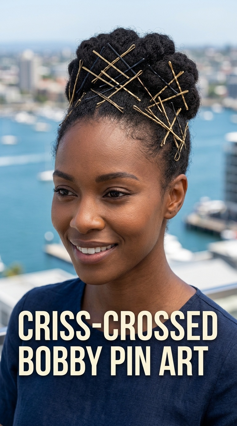 Criss-Crossed Bobby Pin Art