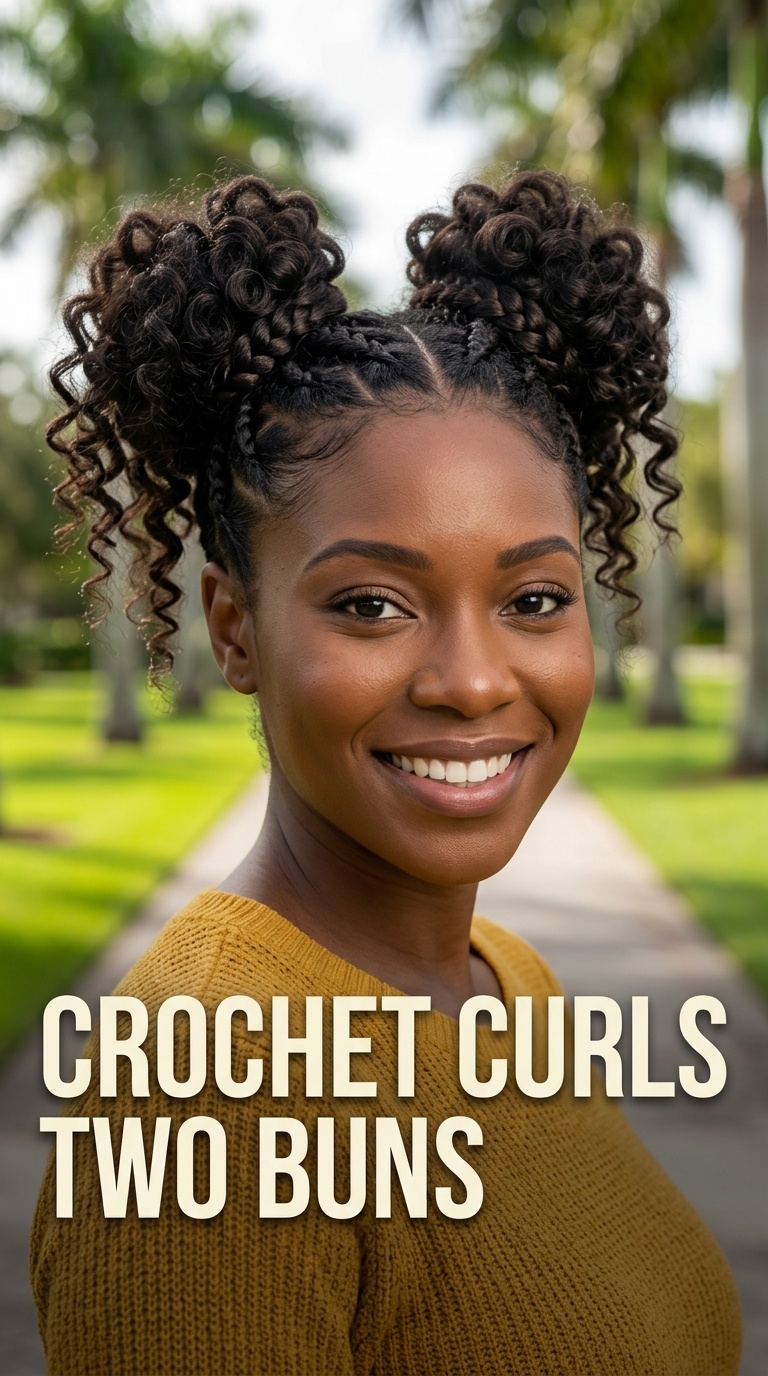 Crochet Curls Two Buns