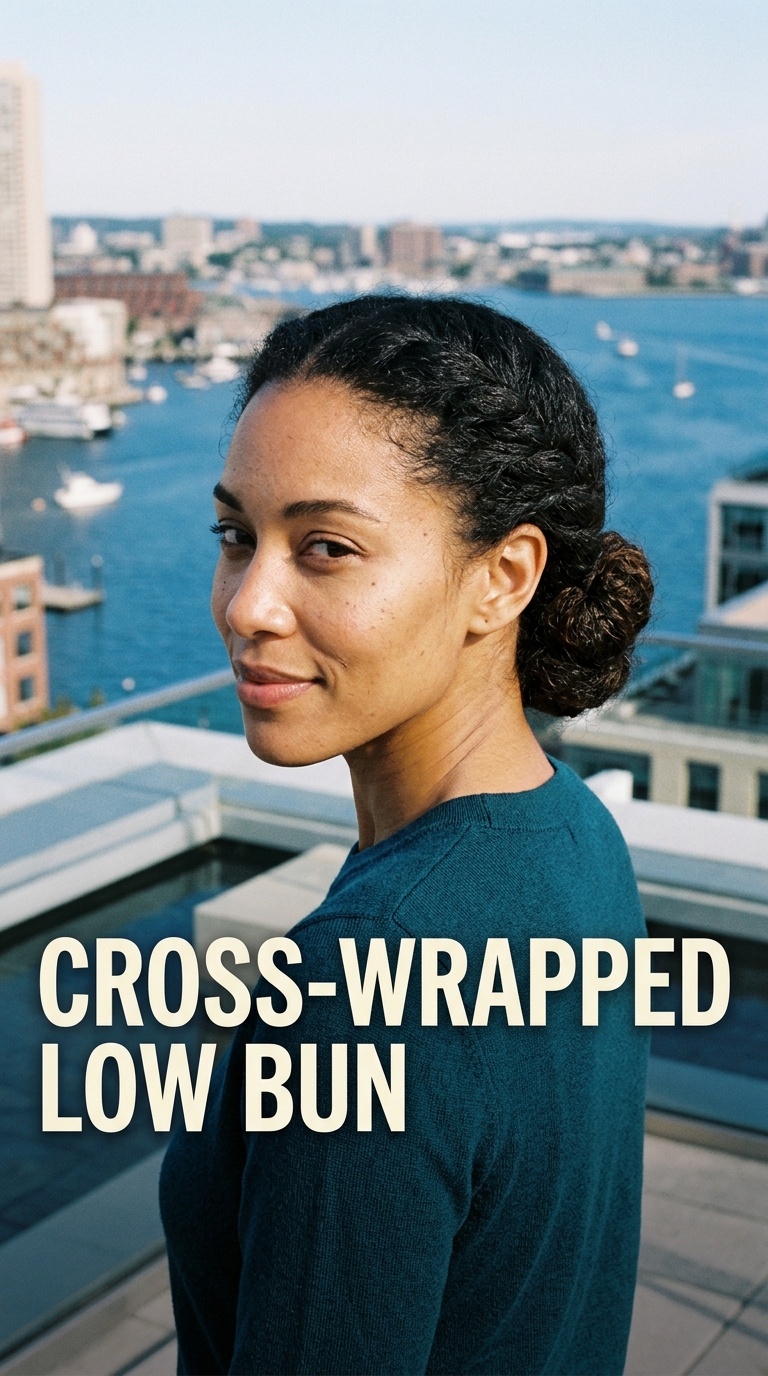 Cross-Wrapped Low Bun