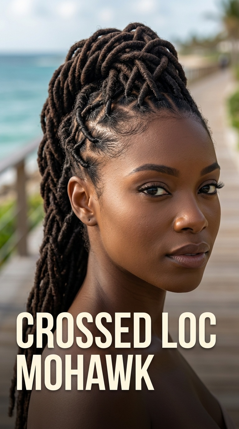 Crossed Loc Mohawk