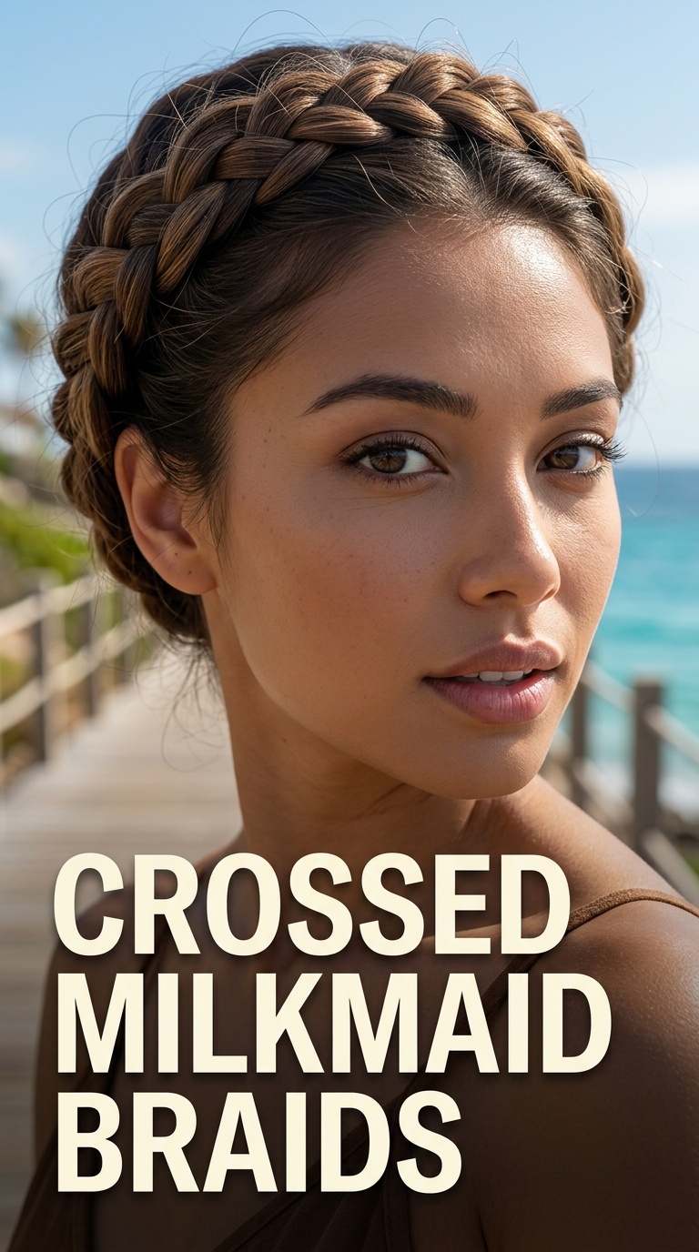 Crossed Milkmaid Braids
