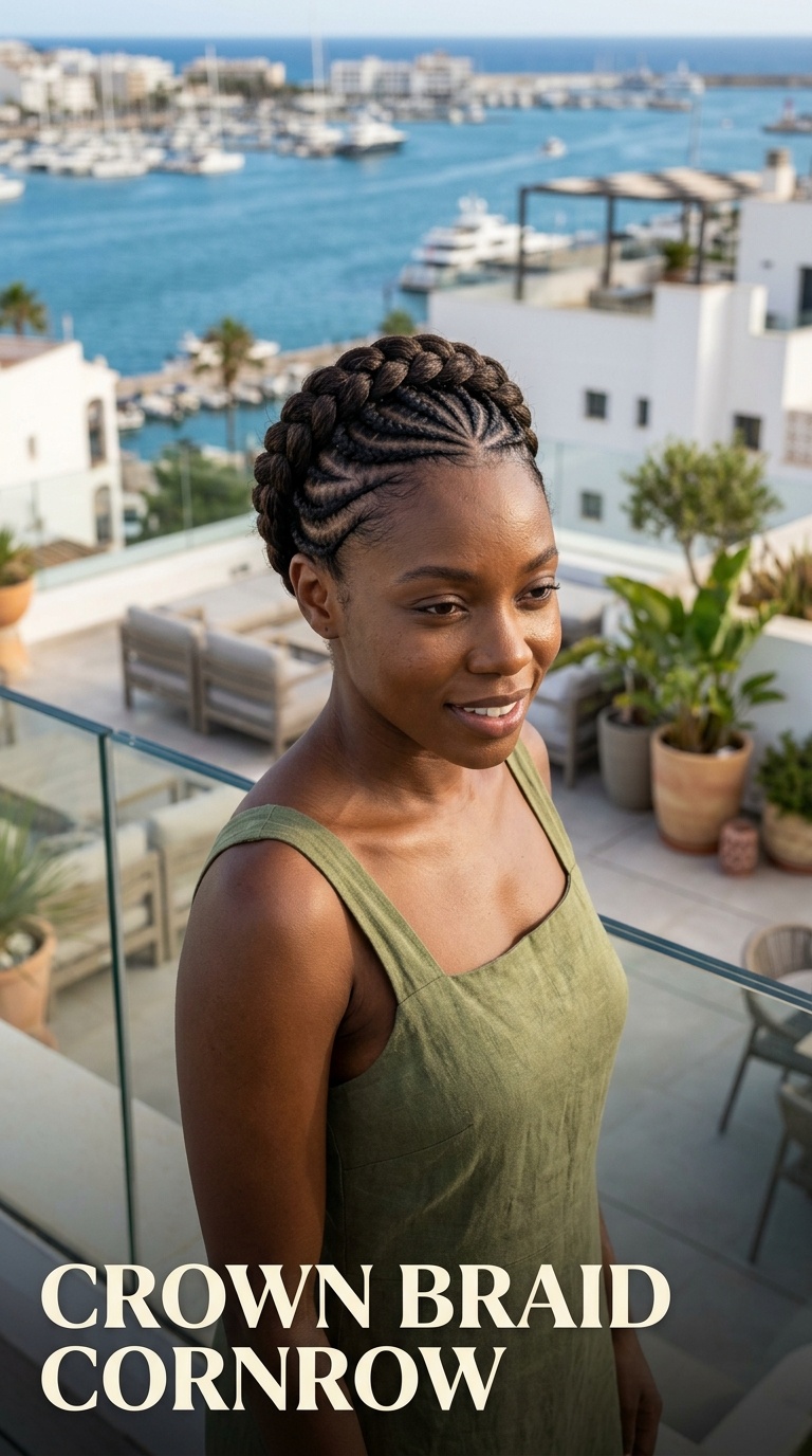 Crown Braid Cornrow