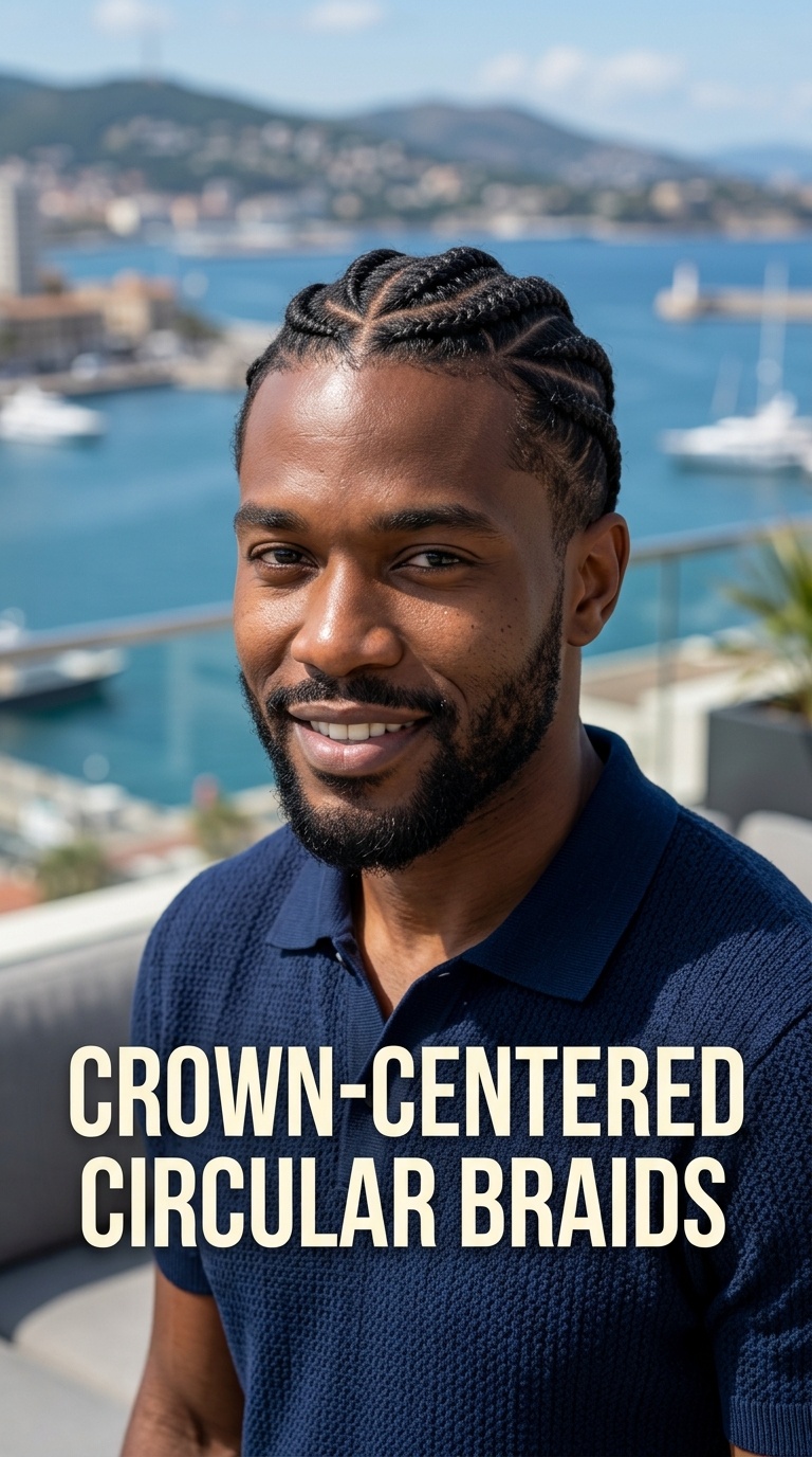 Crown-Centered Circular Braids
