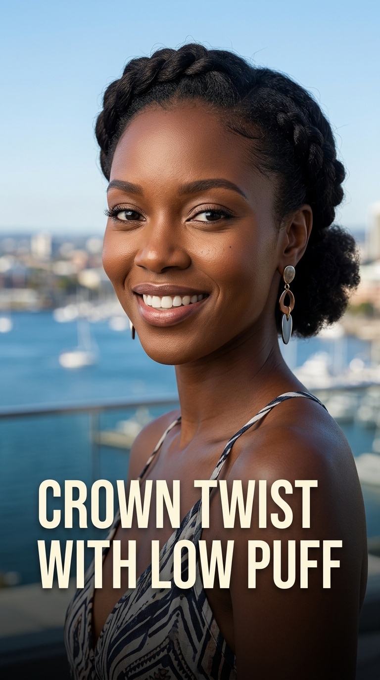Crown Twist with Low Puff
