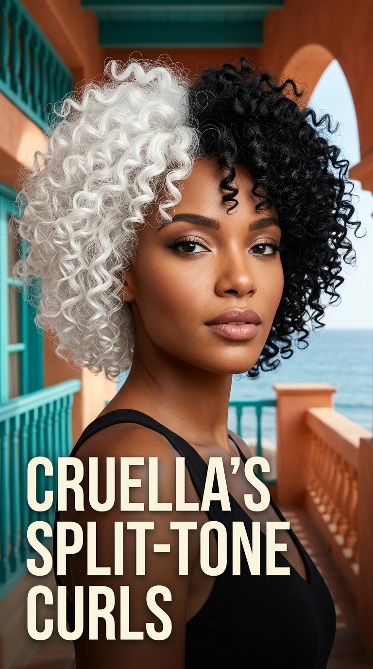 Cruella’s Split-Tone Curls