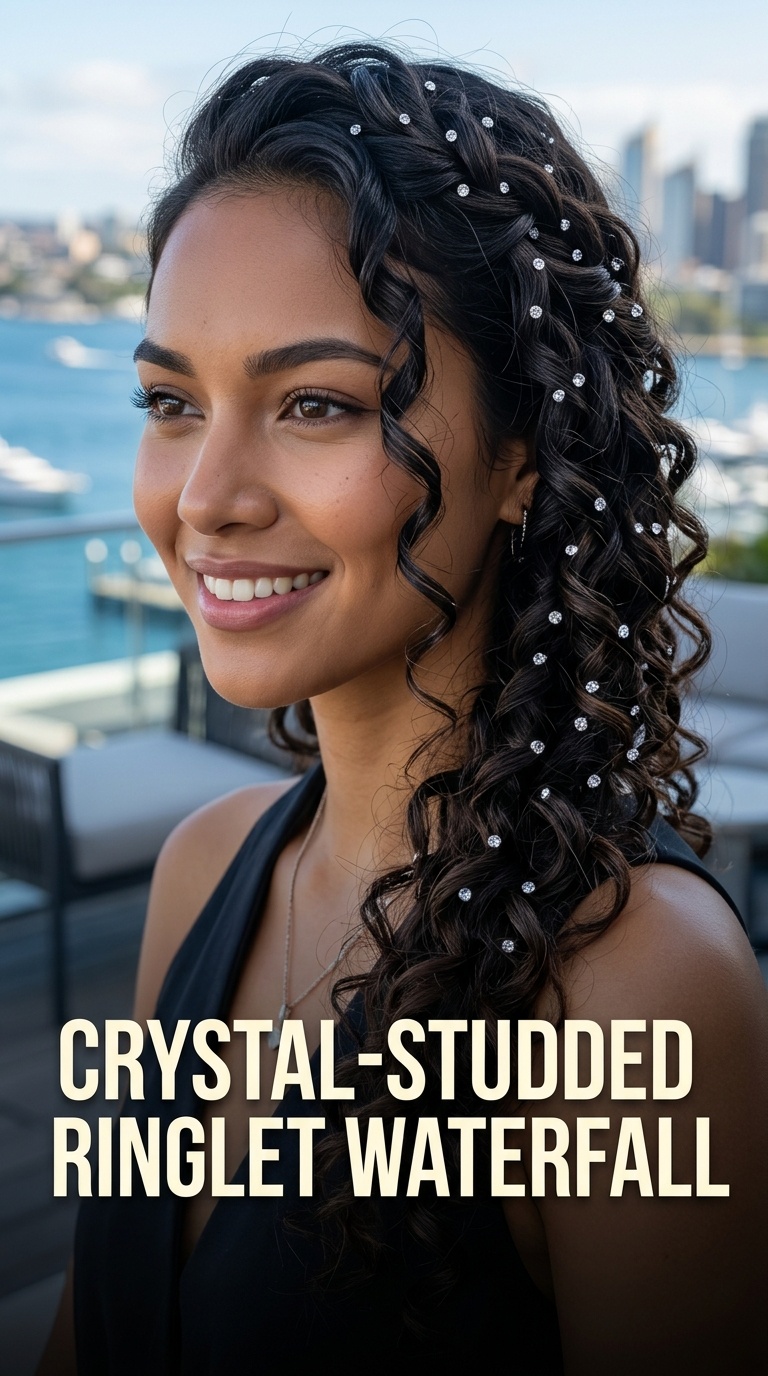 Crystal-Studded Ringlet Waterfall