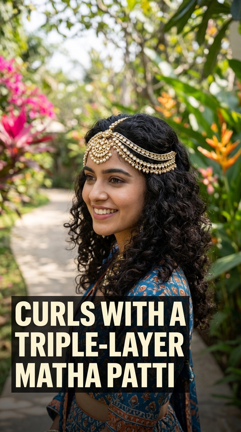 Curls with a Triple-Layer Matha Patti