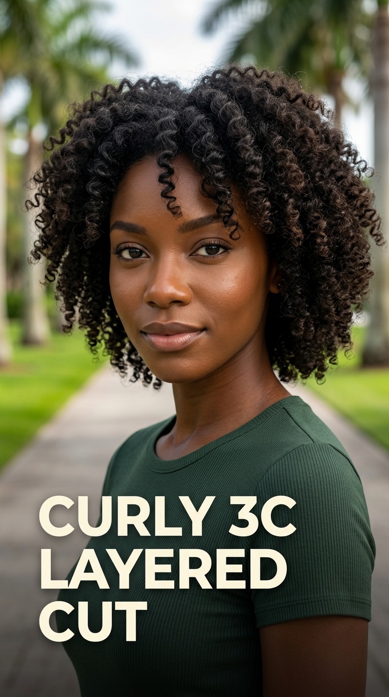 Curly 3C Layered Cut