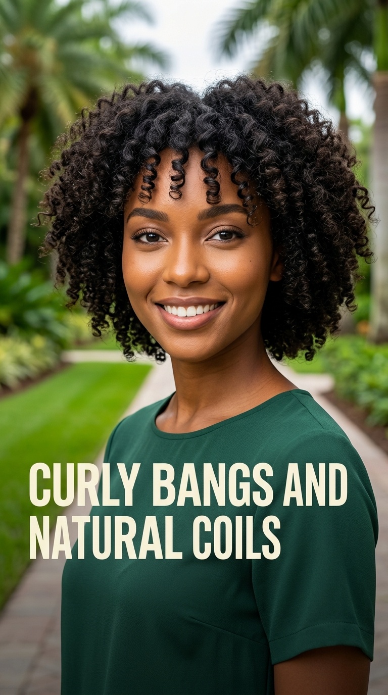 Curly Bangs and Natural Coils