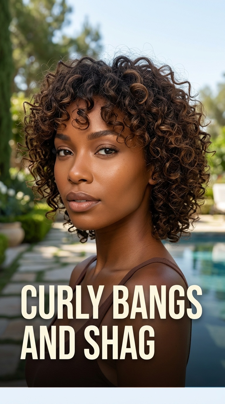 Curly Bangs and Shag